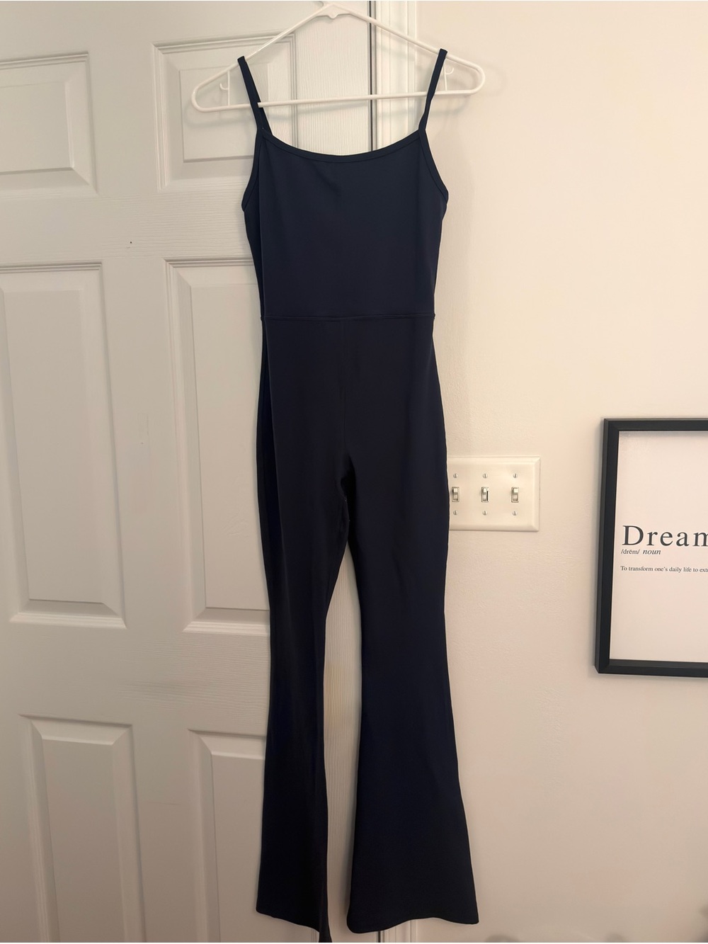 Women’s Navy Blue Jumpsuit with Flared Legs